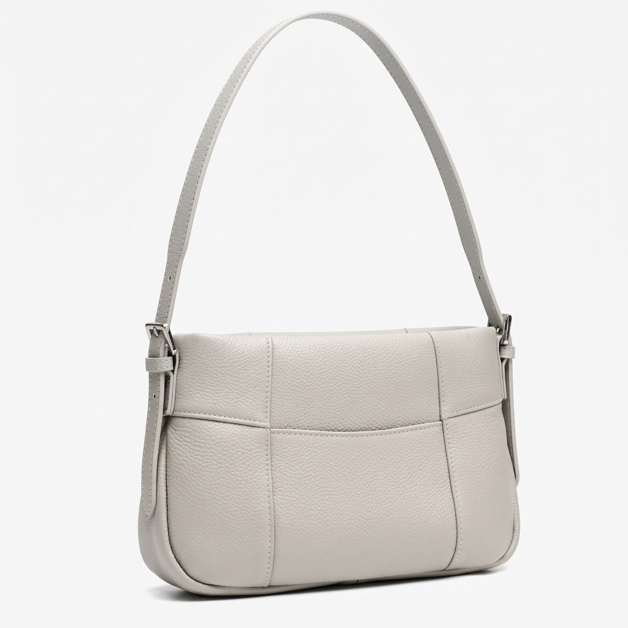 Effortless Genuine Leather Quilted Hobo Clutch Bag