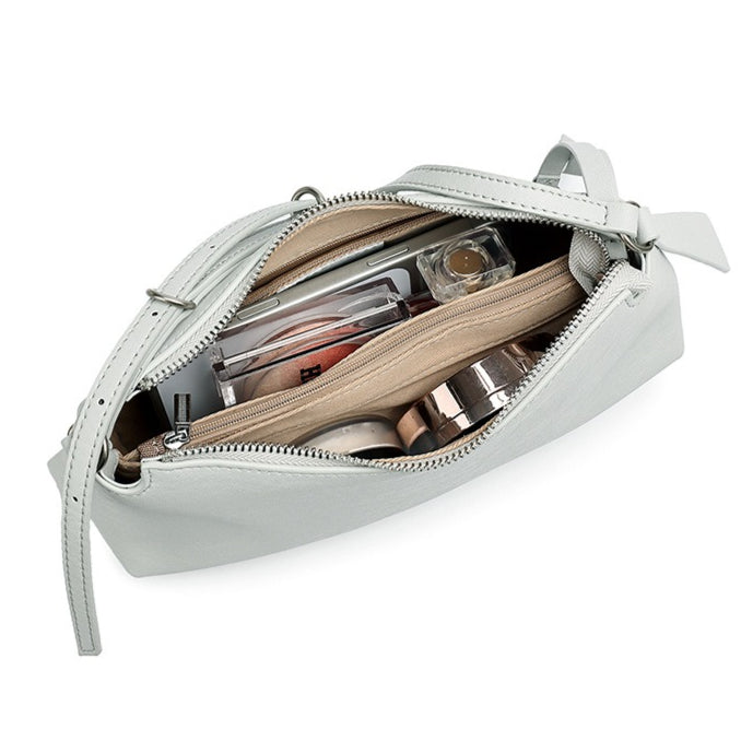 Elegant Genuine Leather Crescent Clutch Bag