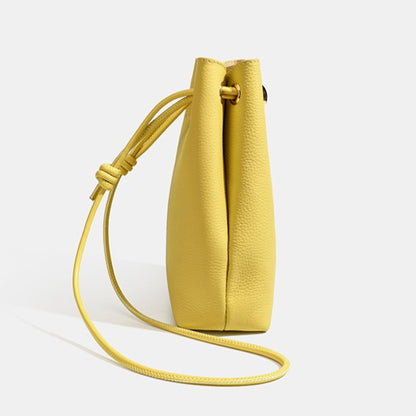 Ruhiger Luxus Schulter-Clutch aus echtem genarbtem Leder für Telefon