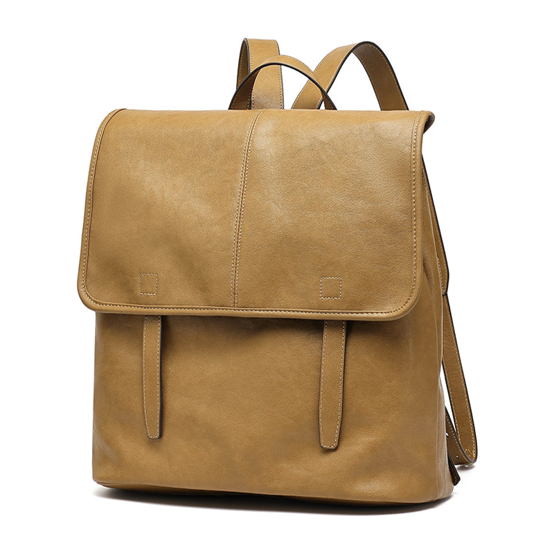 Vintage Casual Genuine Leather Flap Backpack