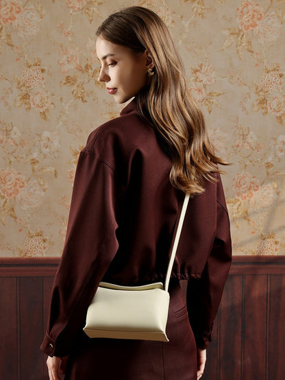 The Artisan Niche Genuine Leather Crossbody Bag with Hidden Magnetic Clasp