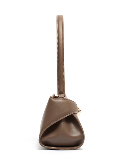 Graceful Genuine Leather Baguette Clutch Bag