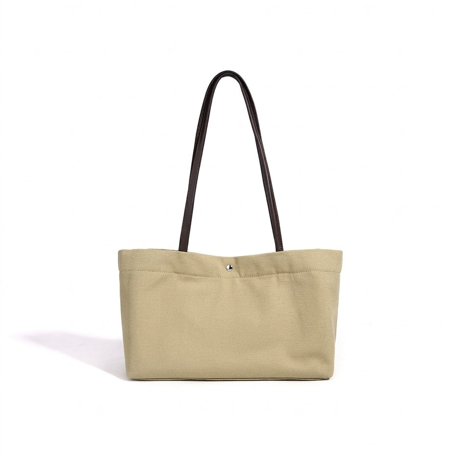 Lässige Tote-Clutch aus Leinen-Canvas