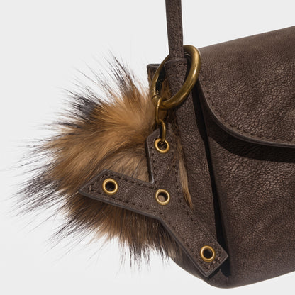 Borsa trapezoidale scolpita effetto vissuto in vera pelle opaca di vacchetta