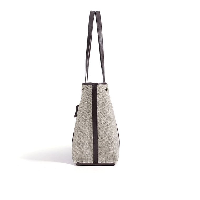 Minimalist Canvas Spacious Tote Clutch Bag