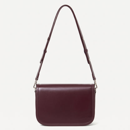 Borsa vintage a spalla e messenger in vera pelle liscia di vacchetta