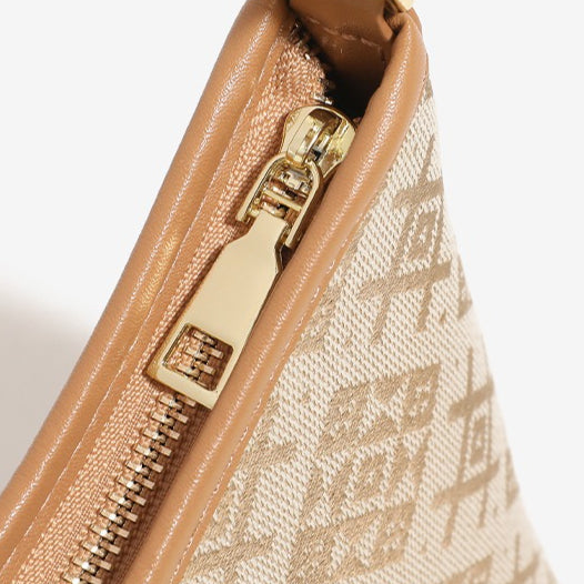 Vintage Monogram Vegan Eco-Leather Clutch Bag