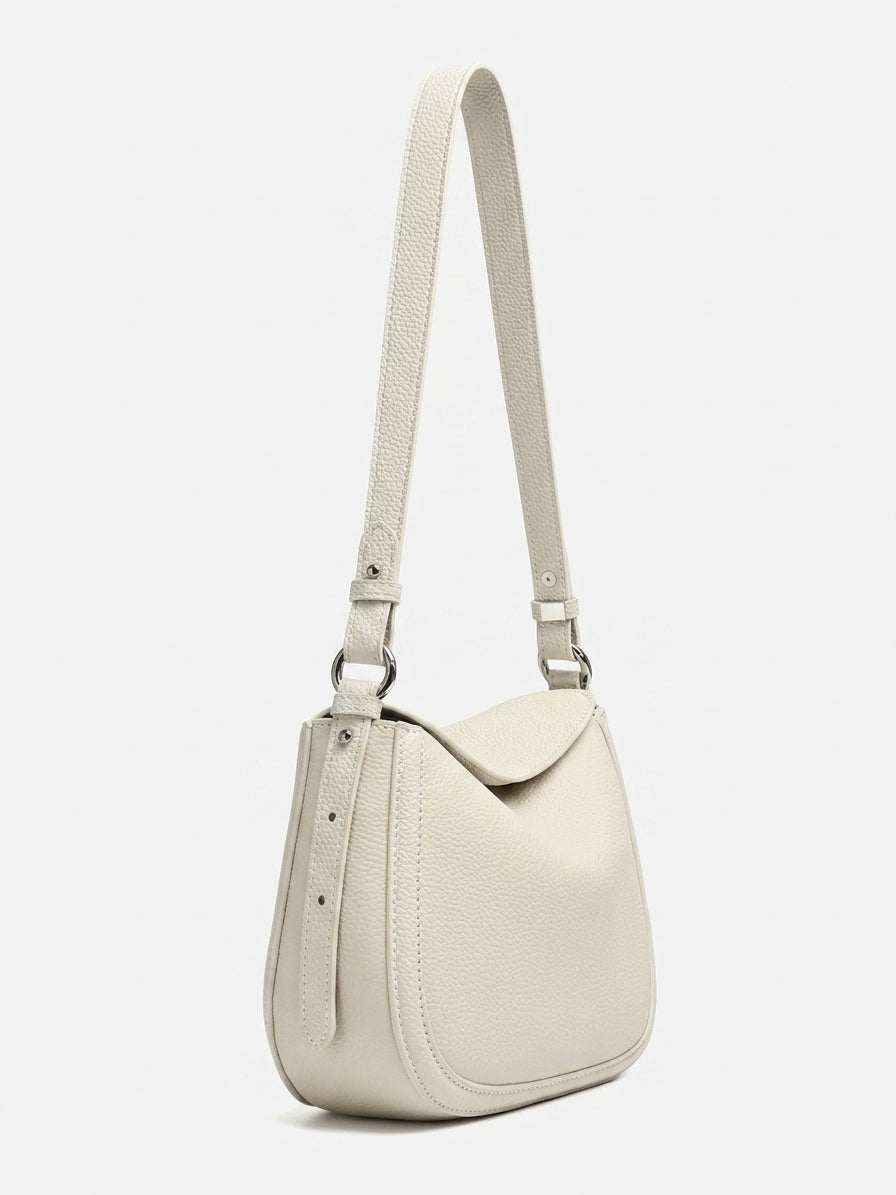 Graceful Genuine Leather Saddle Messenger Clutch Bag