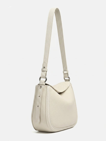 Graceful Genuine Leather Saddle Messenger Clutch Bag
