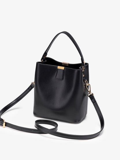 Vintage Vegan Eco-Leather Bucket Clutch Bag