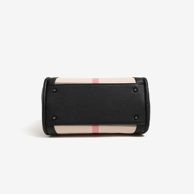 Classic Plaid Vegan Eco-Leather Tote Clutch Bag