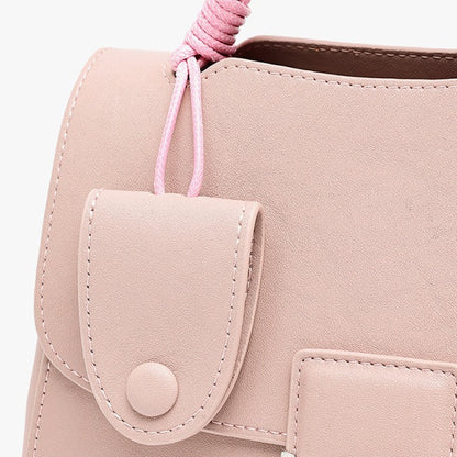 Chic Genuine Leather Square Flap Clutch Bag
