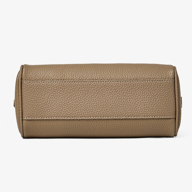 Sac bandoulière à rabat en cuir véritable grain litchi avec bandoulière réglable