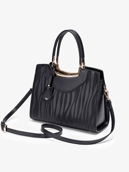 Vivid Wave Texture Vegan Eco-Leather Clutch Bag