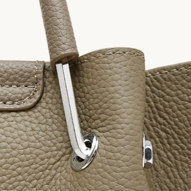 Women's Executive Trapezoid Genuine Leather Tote Bag