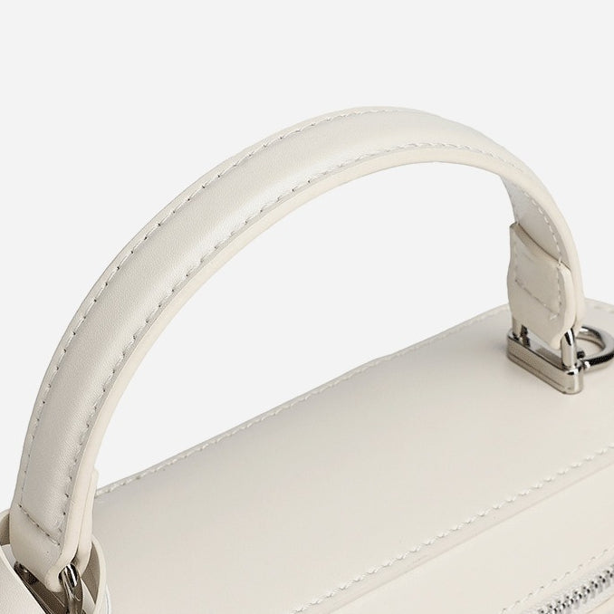 Minimalist Genuine Leather Square Box Clutch Bag