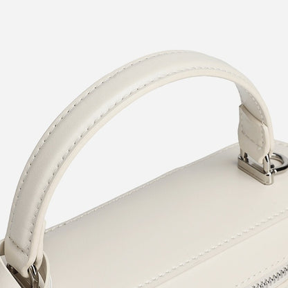 Minimalist Genuine Leather Square Box Clutch Bag