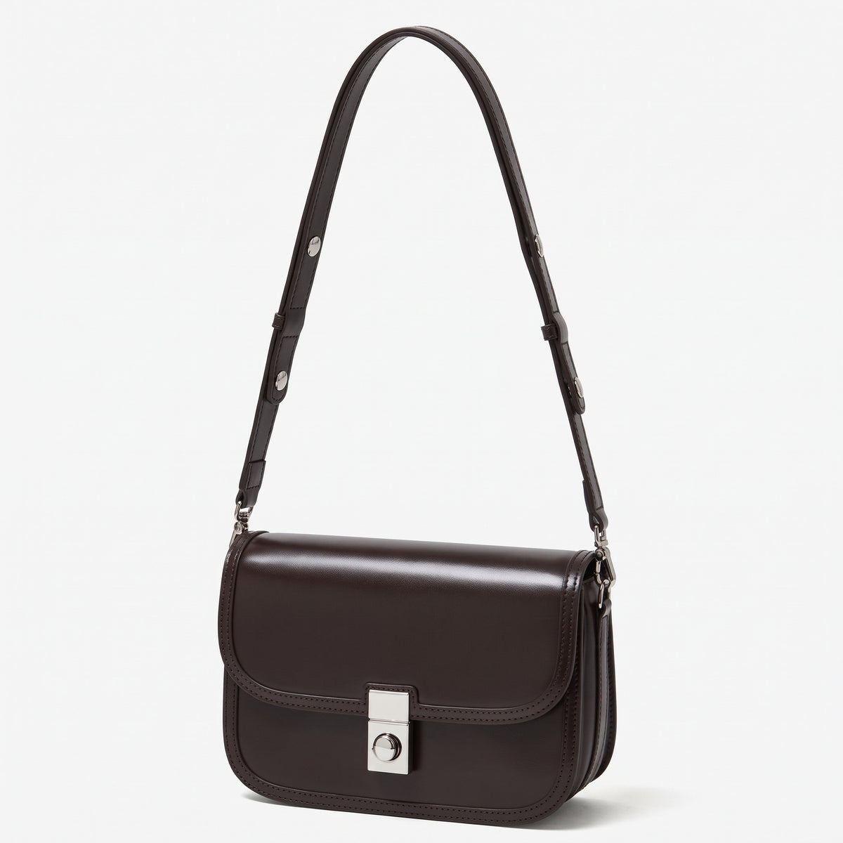 Borsa vintage a spalla e messenger in vera pelle liscia di vacchetta