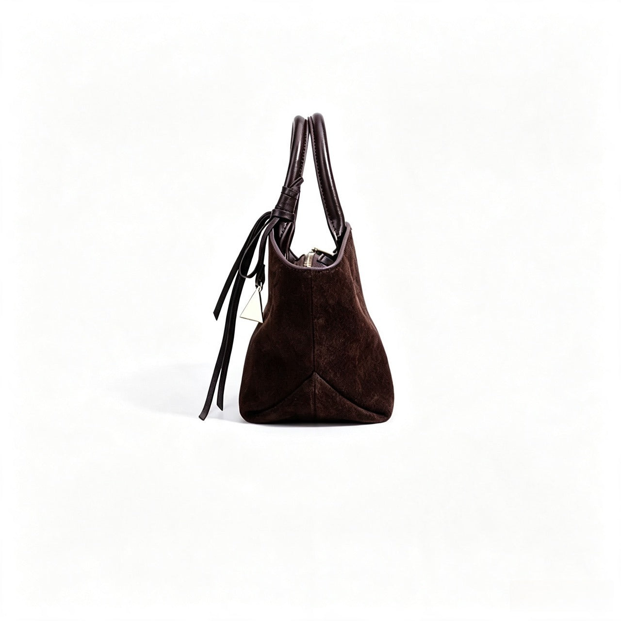 Minimalist Suede Genuine Leather Trapezoidal Clutch Bag