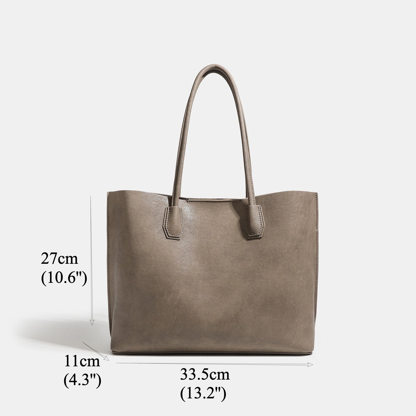 Bolso tote bandolera minimalista y blando de cuero genuino con cierre magnético