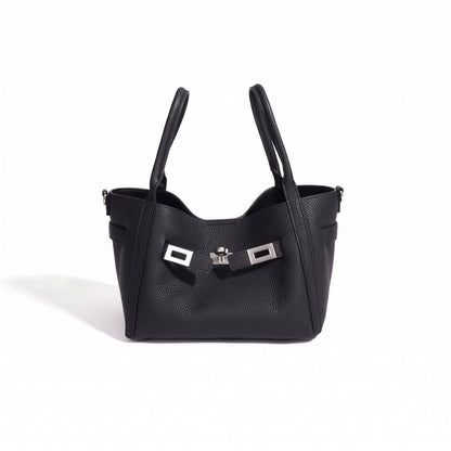 Geantă clutch mini tip găleată, casual, din piele naturală
