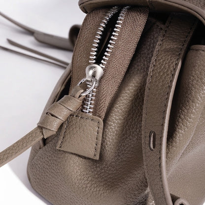 Mellow Pebbled Genuine Leather Flap Clutch Bag with Coin Pouch