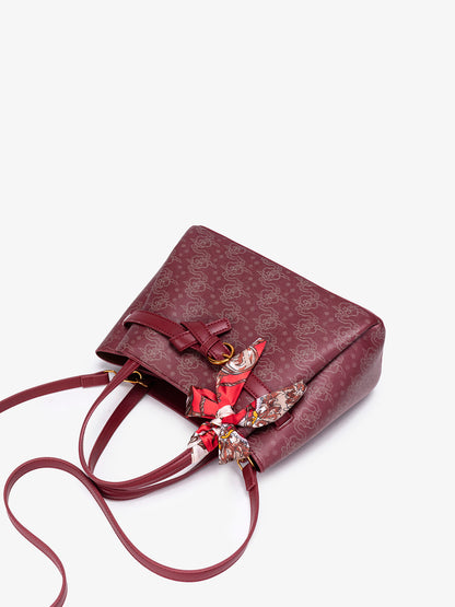 Refined Cloud Texture Vegan Eco-Leather Shoulder Tote Bag