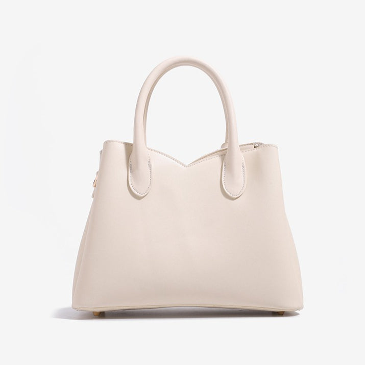 Elegant Flying Crane Motif Vegan Eco-Leather Tote Clutch Bag with Hollow Metal Charm