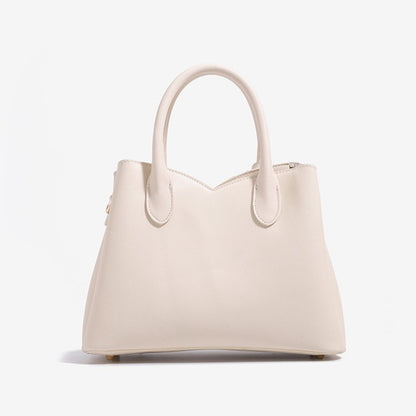 Elegant Flying Crane Motif Vegan Eco-Leather Tote Clutch Bag with Hollow Metal Charm
