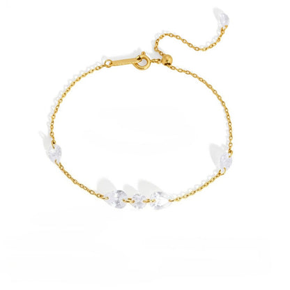 Elegant Radiant Fluid Pear Droplet Bracelet