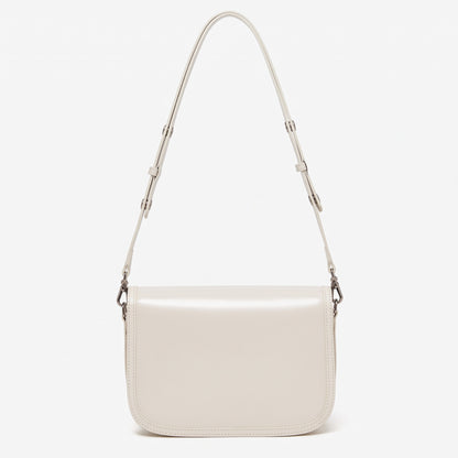 Borsa vintage a spalla e messenger in vera pelle liscia di vacchetta