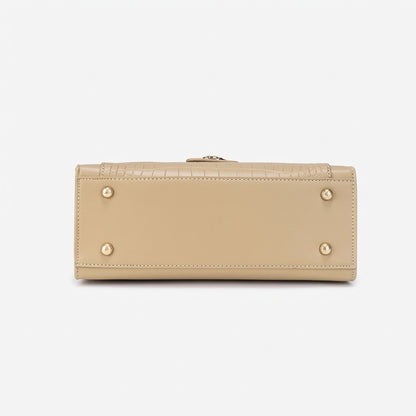 Sophisticated Croc Embossed Vegan Eco-Leather Satchel Clutch Bag