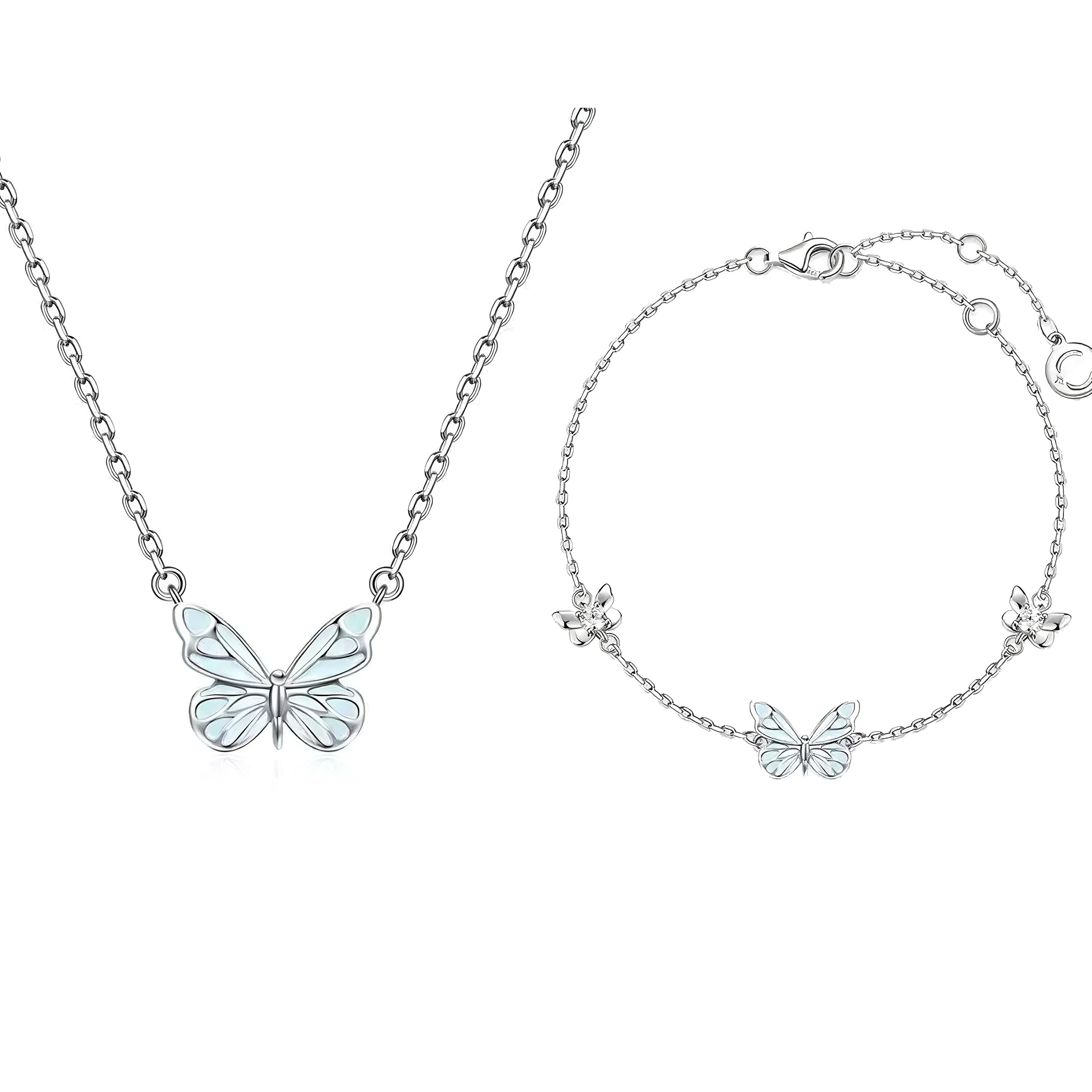 Dreamy Blue Butterfly Jewelry 2-in-1 Set – VELOISSE