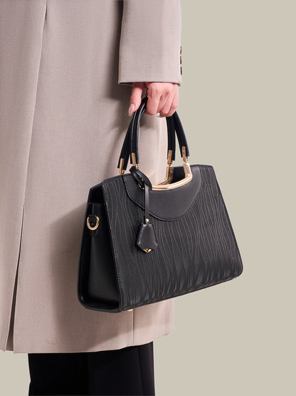 Vivid Wave Texture Vegan Eco-Leather Clutch Bag