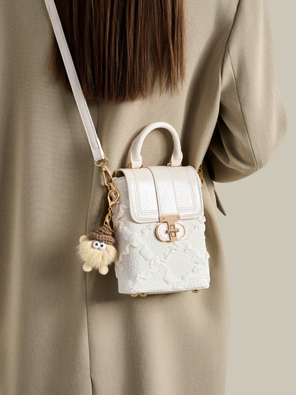 Sweet Ruffle Vegan Eco-Leather Mini Clutch Bag
