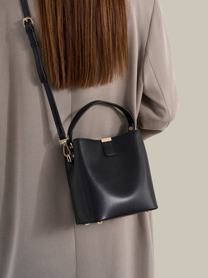 Vintage Vegan Eco-Leather Bucket Clutch Bag
