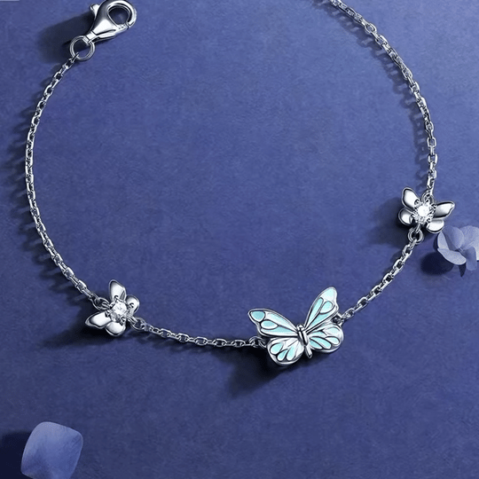 Pulsera Mariposa Azul Sueño Luminoso