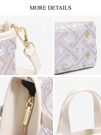 Geantă clutch mini tote discretă și delicată din piele ecologică vegană