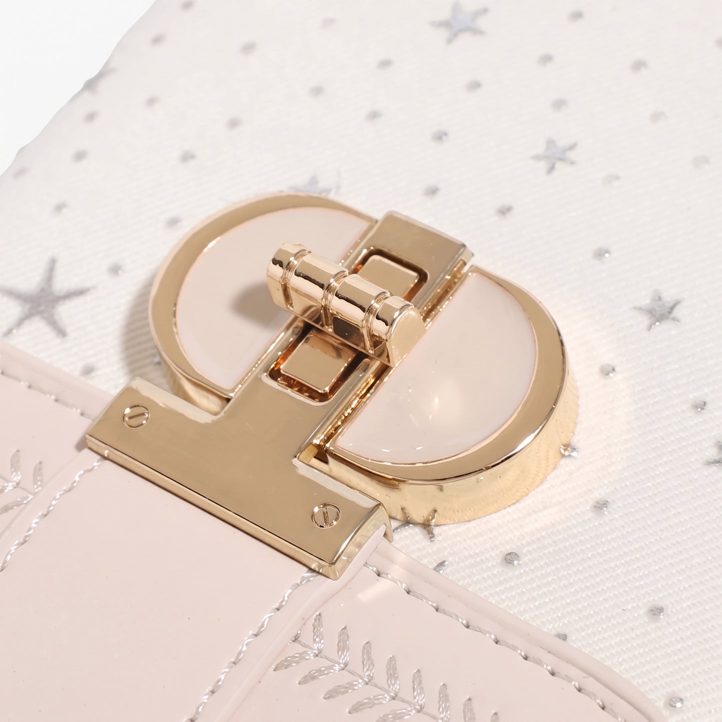 Romantic Star Vegan Eco-Leather Flap Mini Phone Handbag with Fluffy Charm