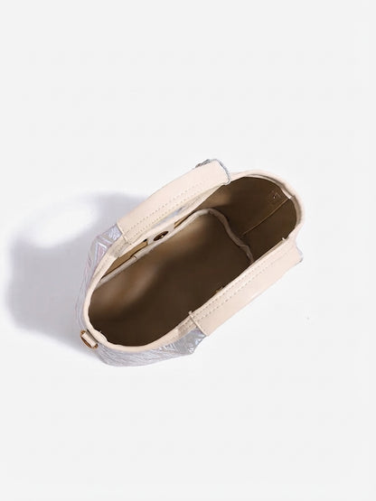 Geantă clutch mini tote discretă și delicată din piele ecologică vegană