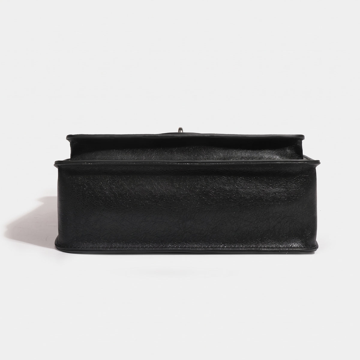 Pochette messenger retrò a busta geometrica in vera pelle