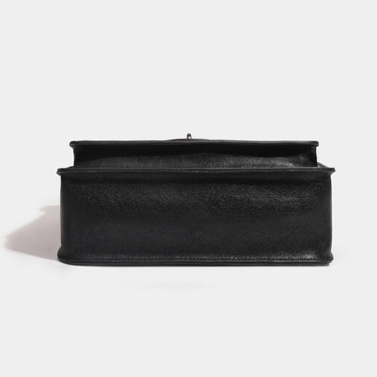 Pochette messenger retrò a busta geometrica in vera pelle