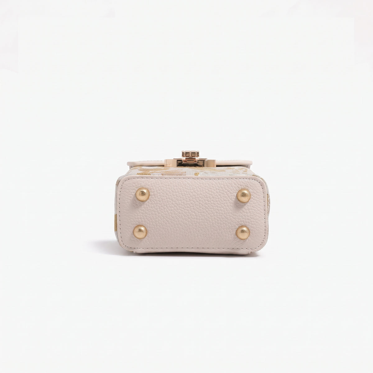 Geantă clutch elegantă mini pentru telefon, cu clapetă, din jacard oriental, cu breloc pufos