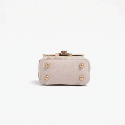 Geantă clutch elegantă mini pentru telefon, cu clapetă, din jacard oriental, cu breloc pufos