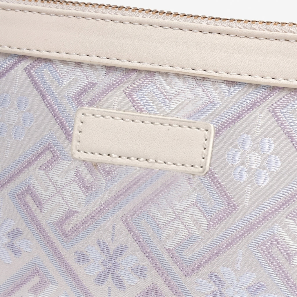 Pastel Oriental Jacquard Vegan Eco-Leather Mini Clutch Bag
