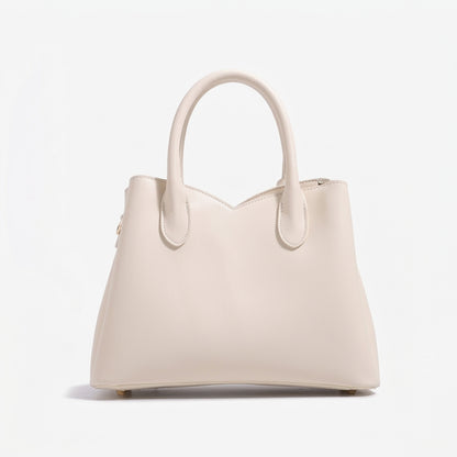 Elegant Flying Crane Motif Vegan Eco-Leather Tote Clutch Bag with Hollow Metal Charm