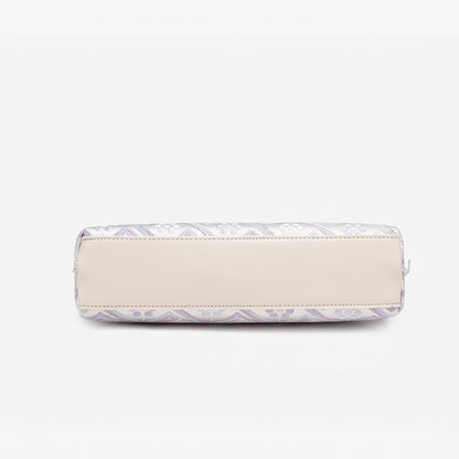 Pastel Oriental Jacquard Vegan Eco-Leather Mini Clutch Bag