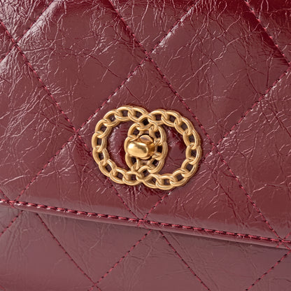 Radiant Quilted Vegan Eco-Leather Satchel Crossbody Bag