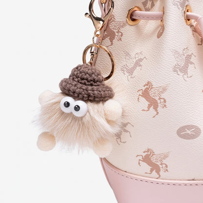 Ätherische Pegasus-Muster vegane Eco-Leder Bucket Clutch Tasche mit hübschem Charm