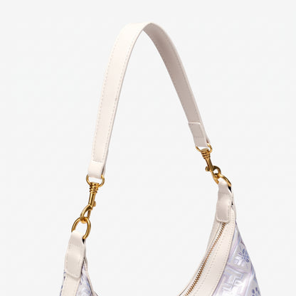 Elegant Brocade Pattern Vegan Eco-Leather Hobo Shoulder Bag